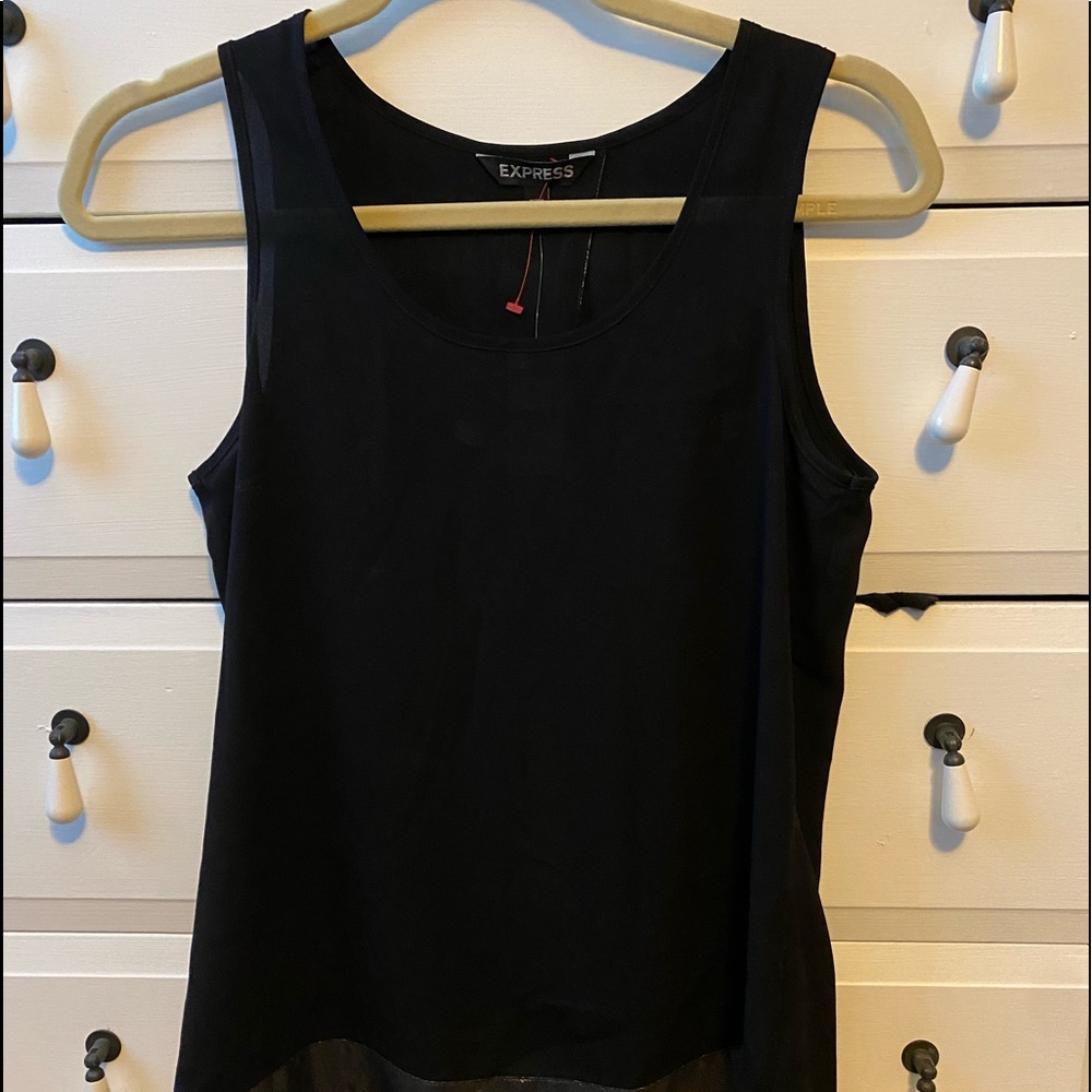 Black express tank blouse